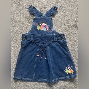 Vintage Y2K 2004 Dora The Explorer Denim Jumper (6)